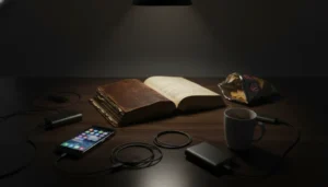 Pessoa com múltiplos pensamentos rodando em sua cabeça, ilustrando a crise da atenção.