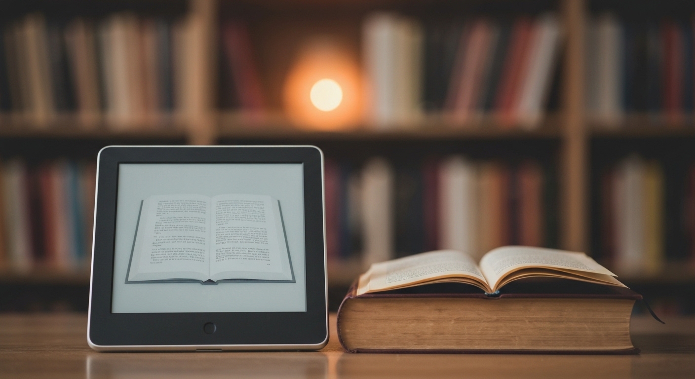 Comparação entre ebook e livro físico