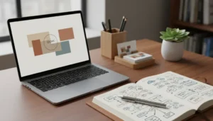 Mulher organizando documentos para como preparar um ebook para venda com sucesso